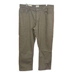 Weatherproof Vintage Mens Regular Fit Stretch Canvas Fleece-Lined Pants 38x29